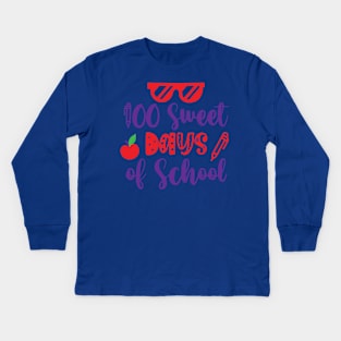 100 Sweet Days Of School Kids Long Sleeve T-Shirt